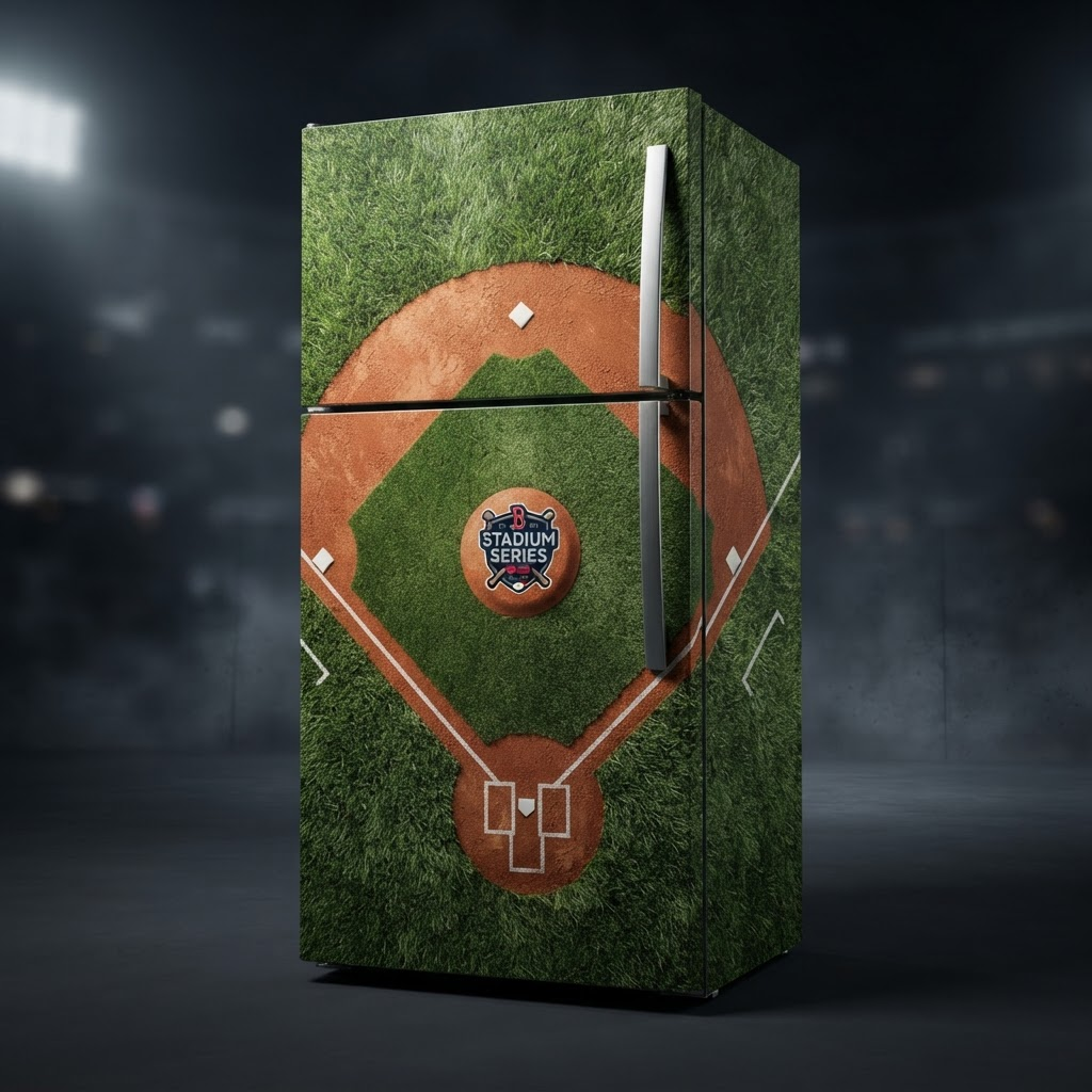 Refrigerator wrapped as the diamond